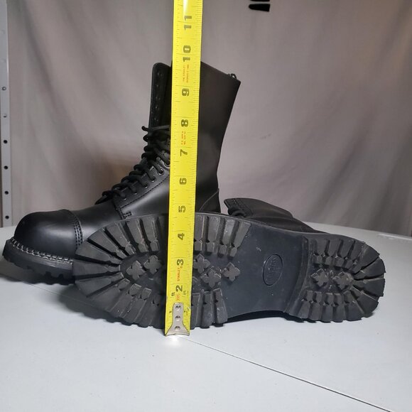 Grinders Herald Black Boots 14 Eye Formal Leather Military Uniform EU44 - Picture 13 of 16